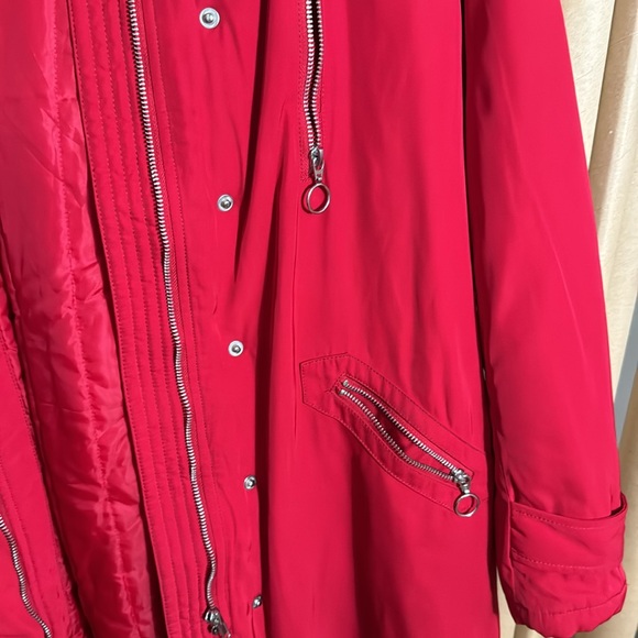 Maje fur hood coat jacket parka size FR38 - Picture 5 of 6